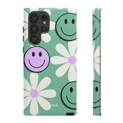 Smiley Daisy Glow Samsung S22 Ultra Case - Tough