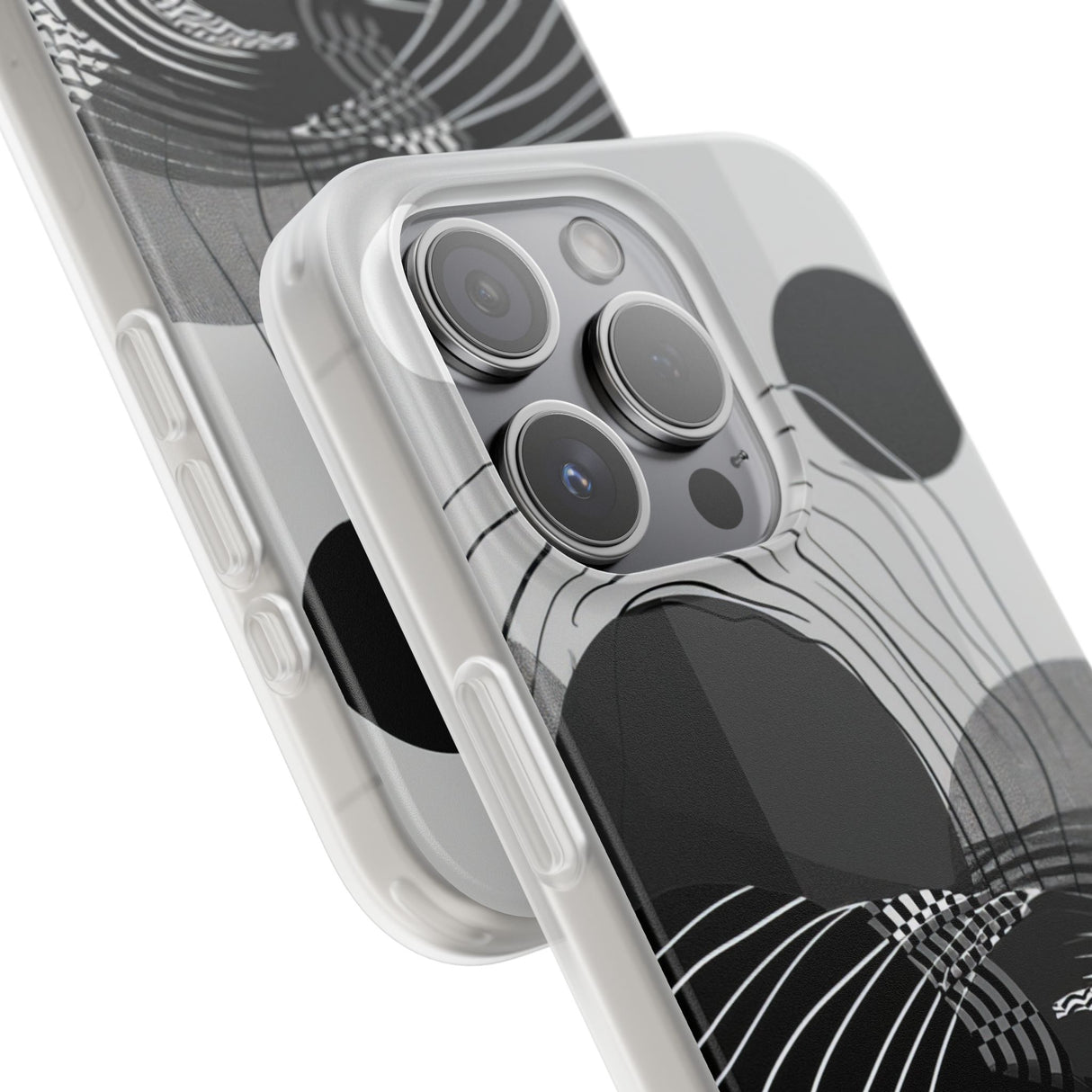 Monochrome Dynamics | Flexible Phone Case for iPhone