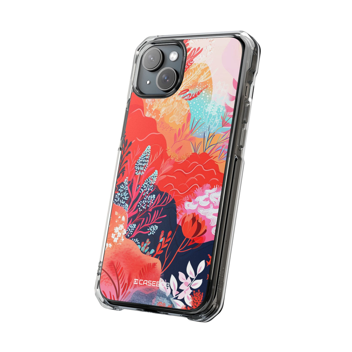 Living Coral Design | Handyhülle für iPhone (Clear Impact Case – magnetisch)