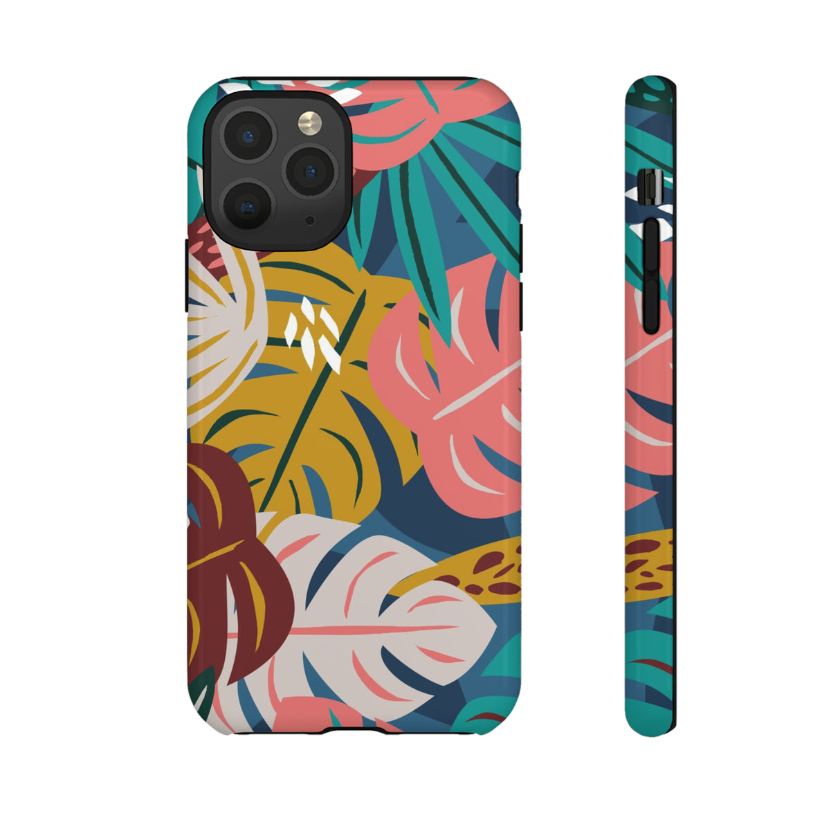 Tropical Leaf Mono - Protective Phone Case