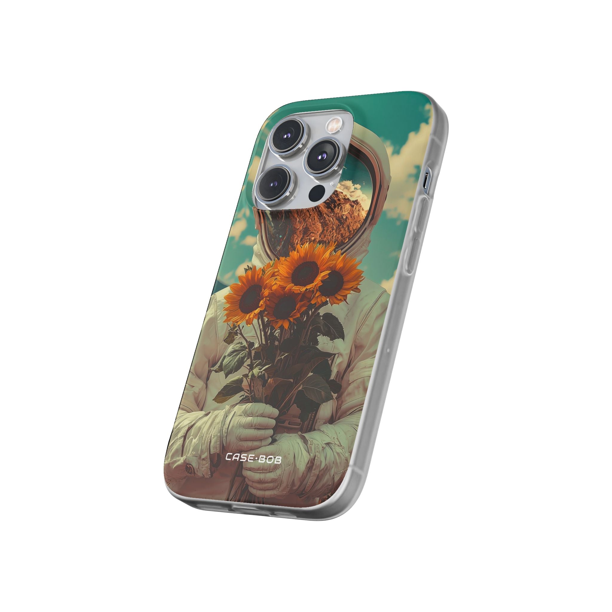 Sunflower Astronaut iPhone 14 Pro Case - Soft