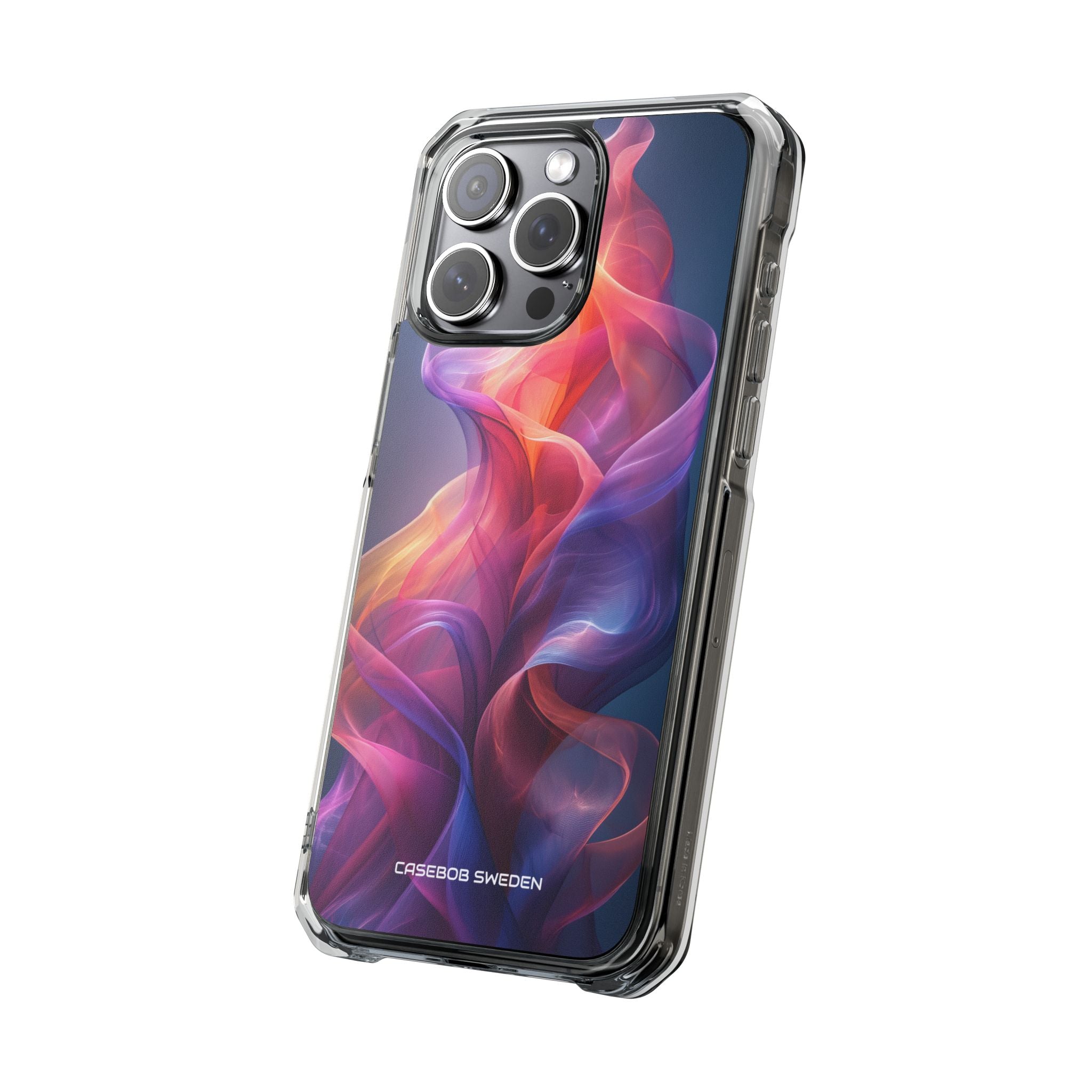 Violet Orange Flow - Clear Impact iPhone 15 Phone Case