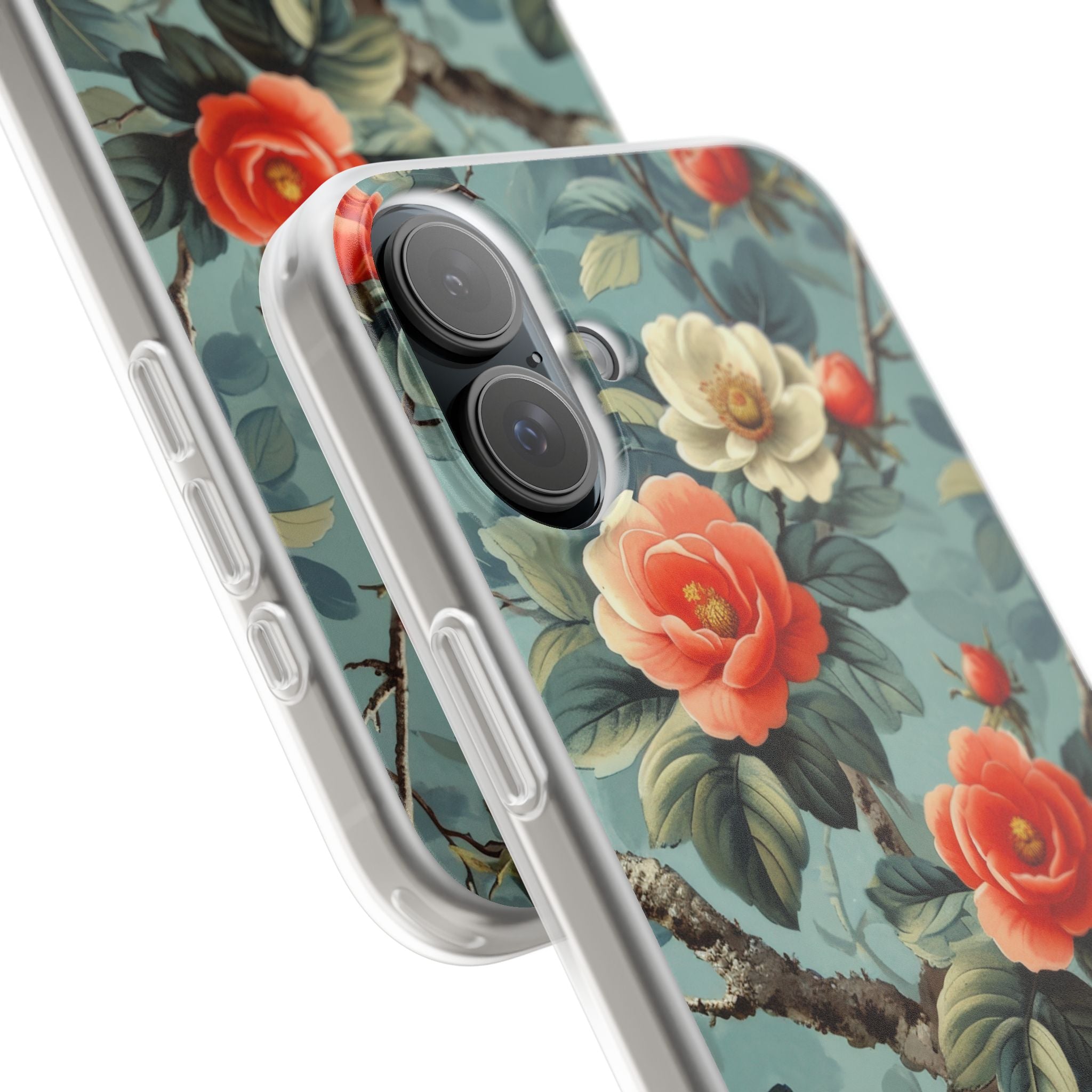 Coral Bloom iPhone 16 Plus Case - Soft