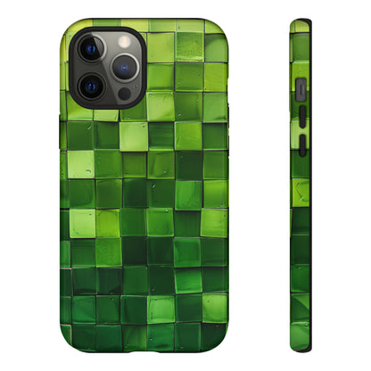 Emerald Square: Green Gradient - Protective Phone Case