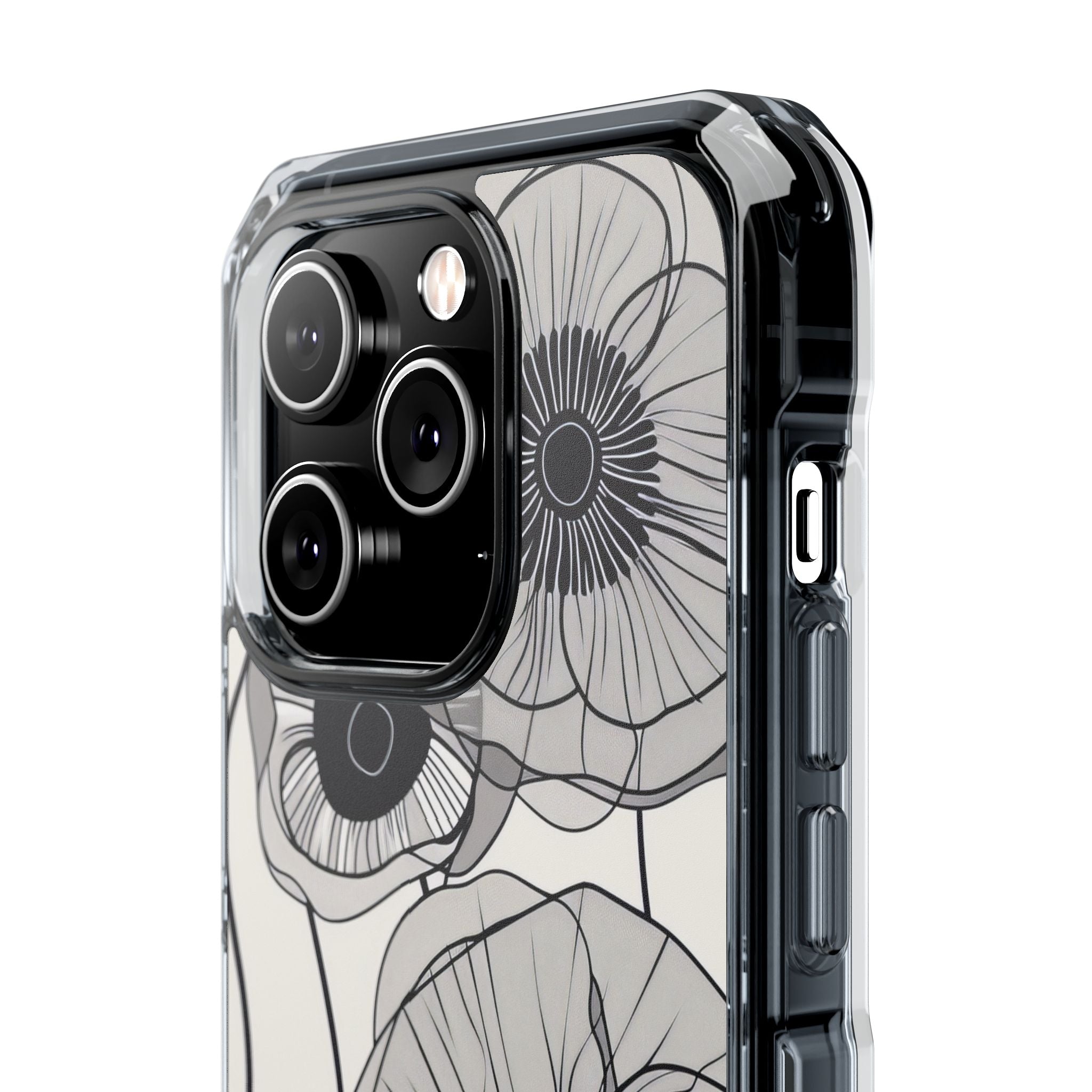 Modern Minimalist Flowers iPhone 14 - Clear Impact Phone Case