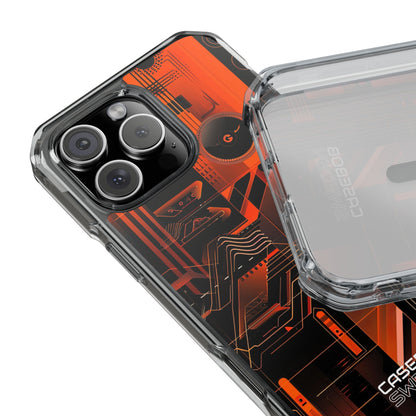 Orange Circuit Dreams iPhone 16 - Impact Clear+
