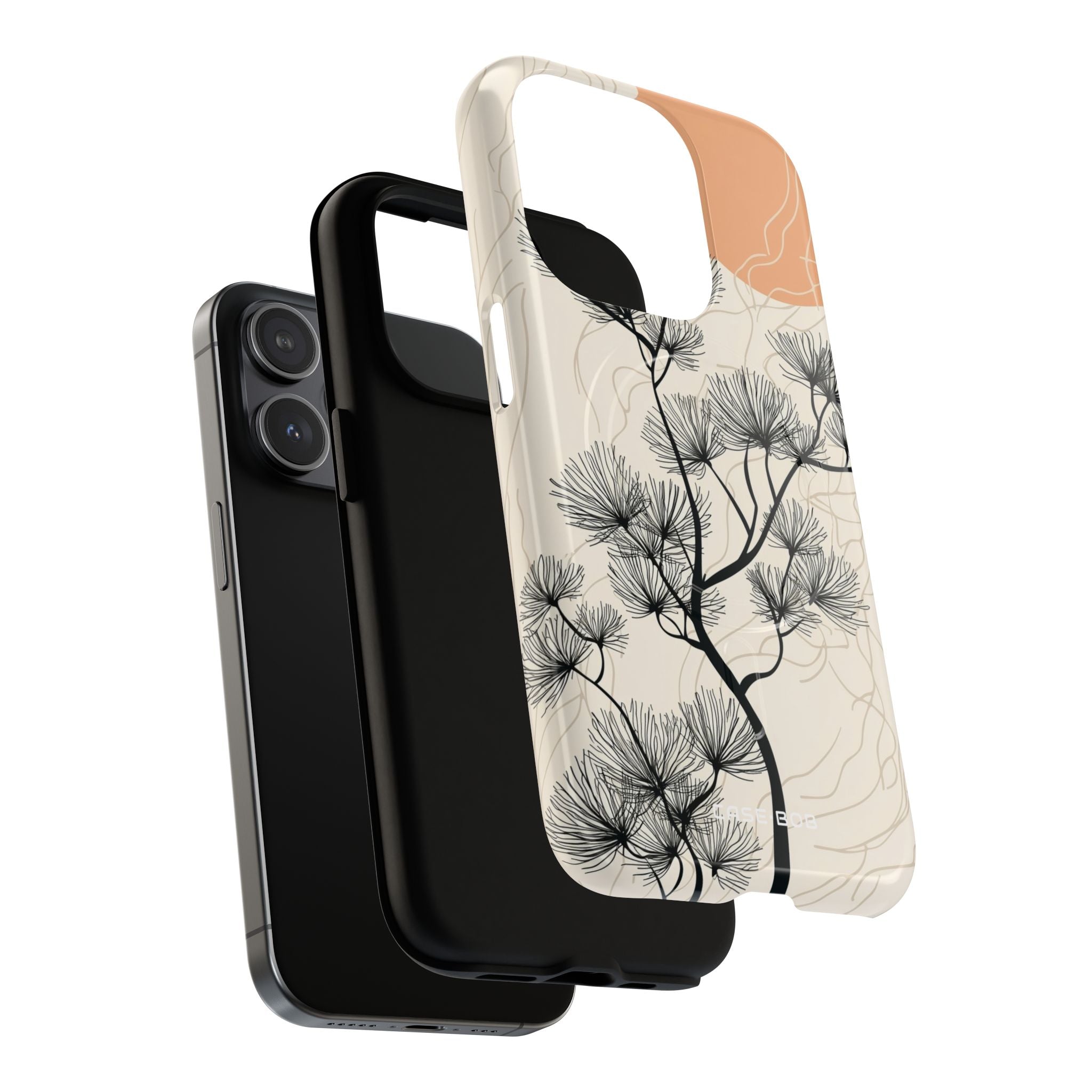 Spiky Tree Sunset iPhone 15 Pro Case - Tough+