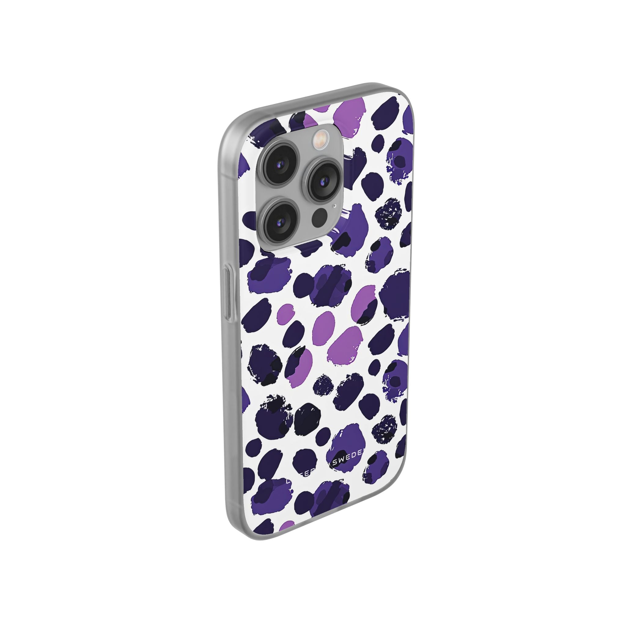 Purple Inkblots iPhone 14 - Flexi Phone Case