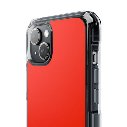 Scarlet Red - Clear Impact iPhone 15 Phone Case