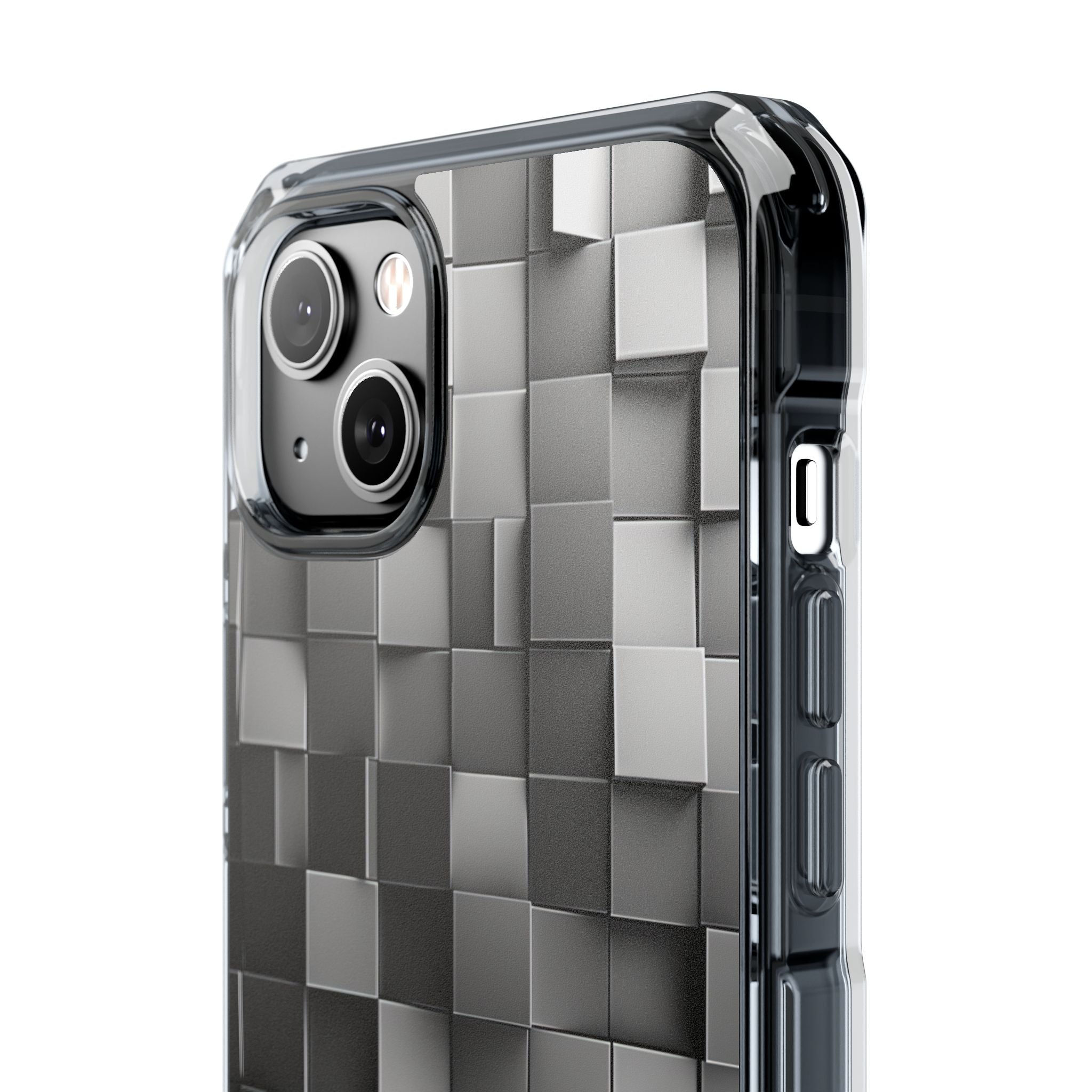 Monochrome Cube Depth iPhone 14 - Impact Clear+