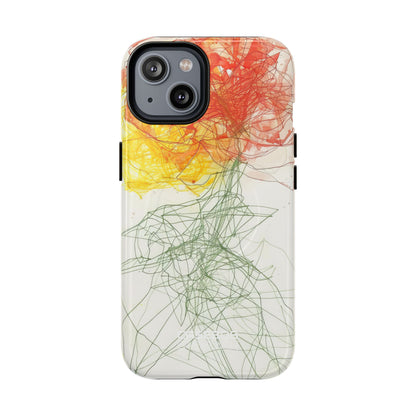 Fiery Blossom Tangle iPhone 14 - Tough+