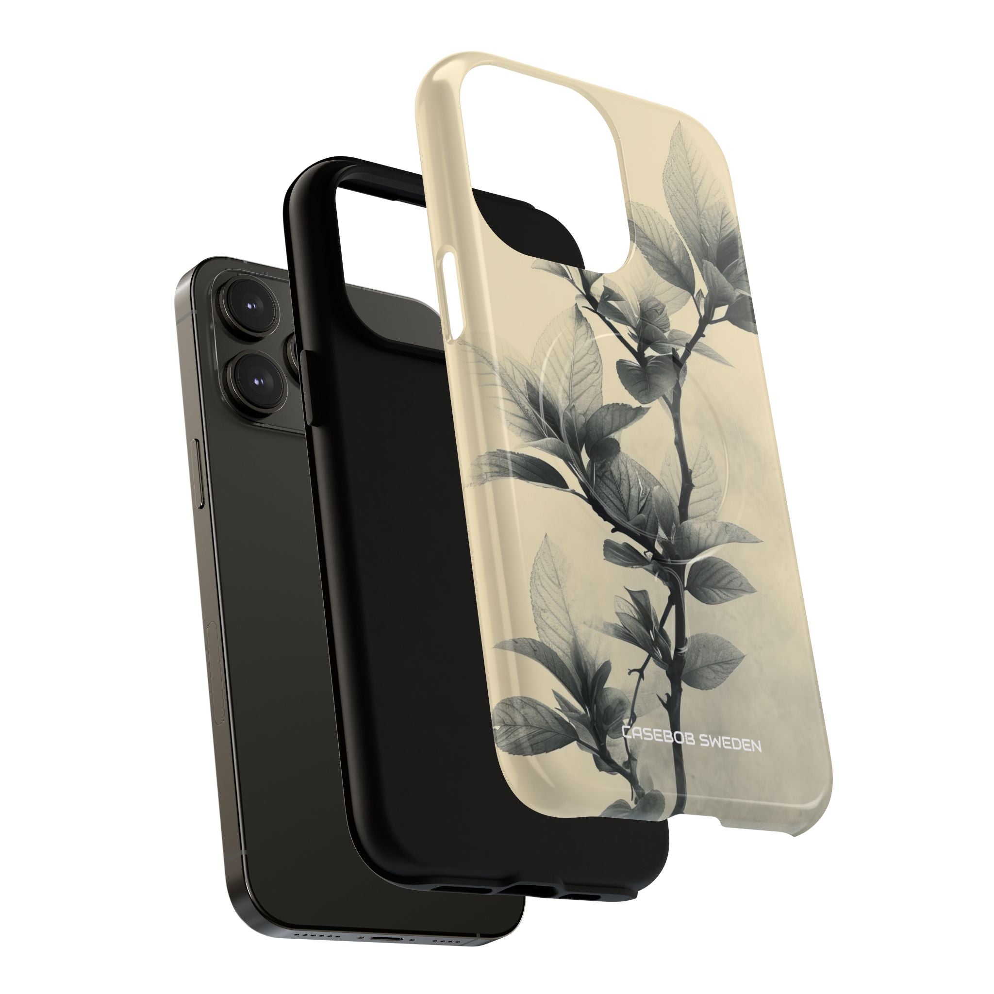 Beige Branch Art - Tough + MagSafe® iPhone 14 Phone Case