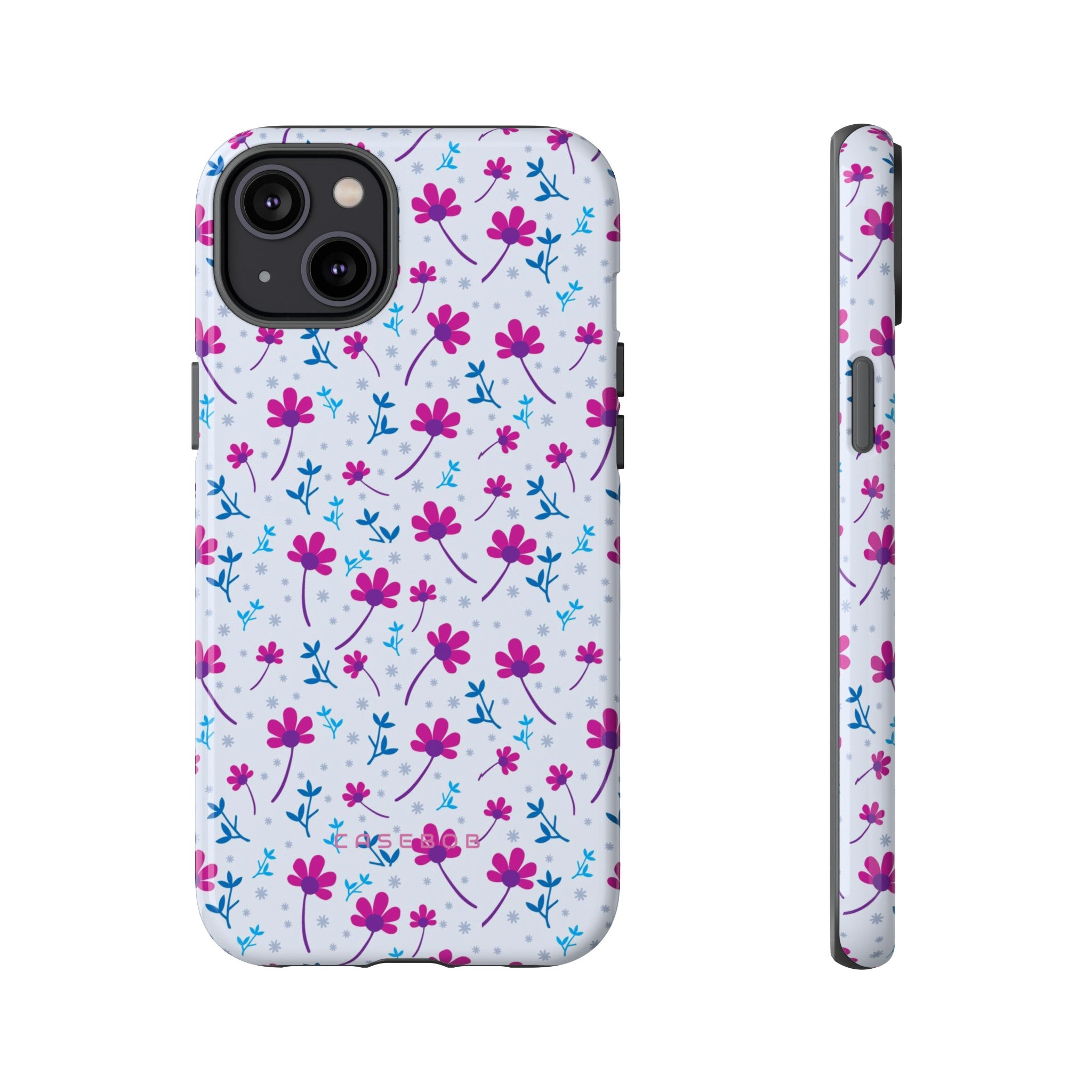 Purple Flower Pattern - Protective Phone Case