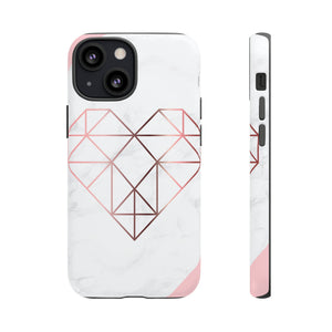 Heart Rose Gold - Protective Phone Case