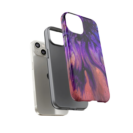 Purple Flow Ink Art iPhone Case (Protective) Phone Case