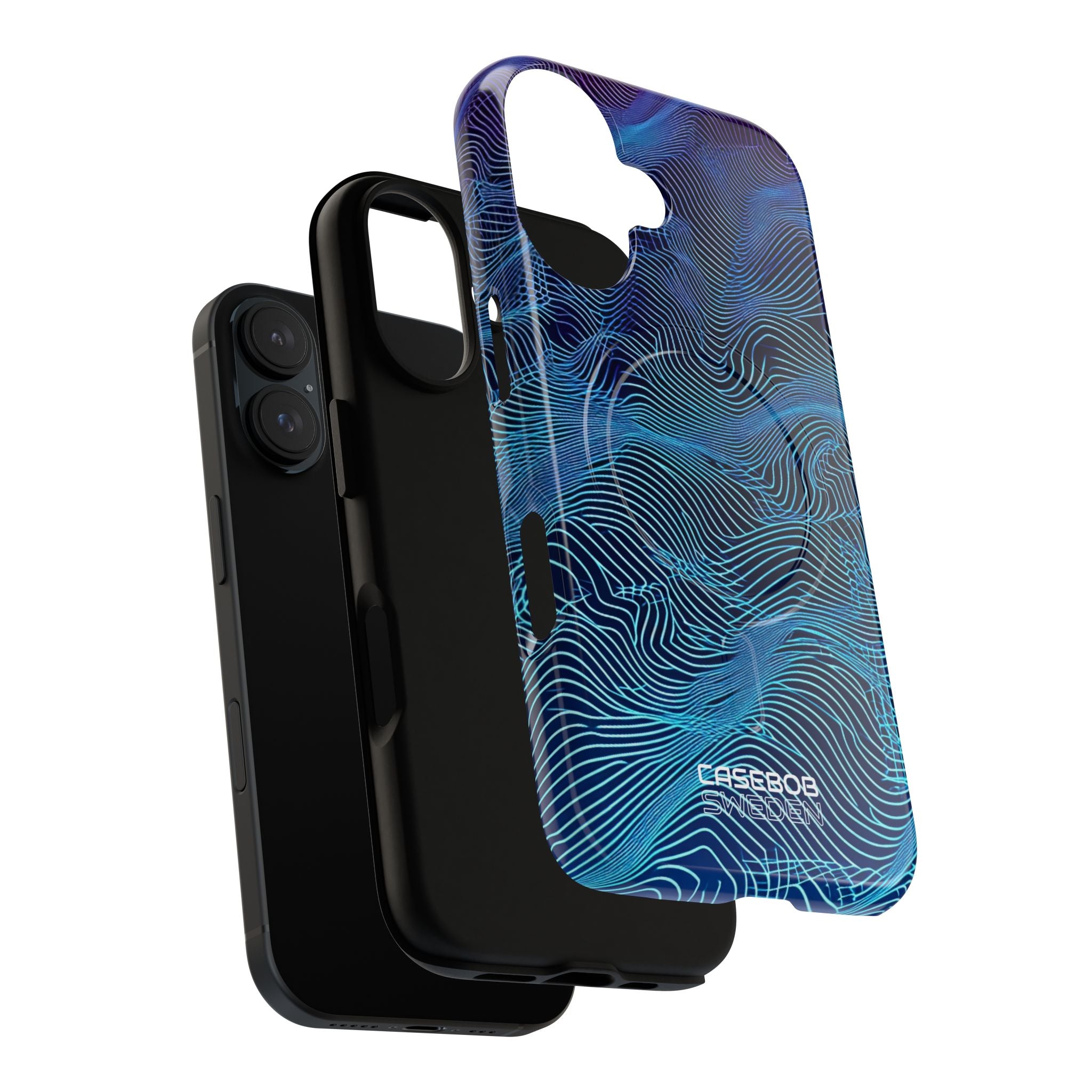 Neon Waves Flow iPhone 16 - Tough+