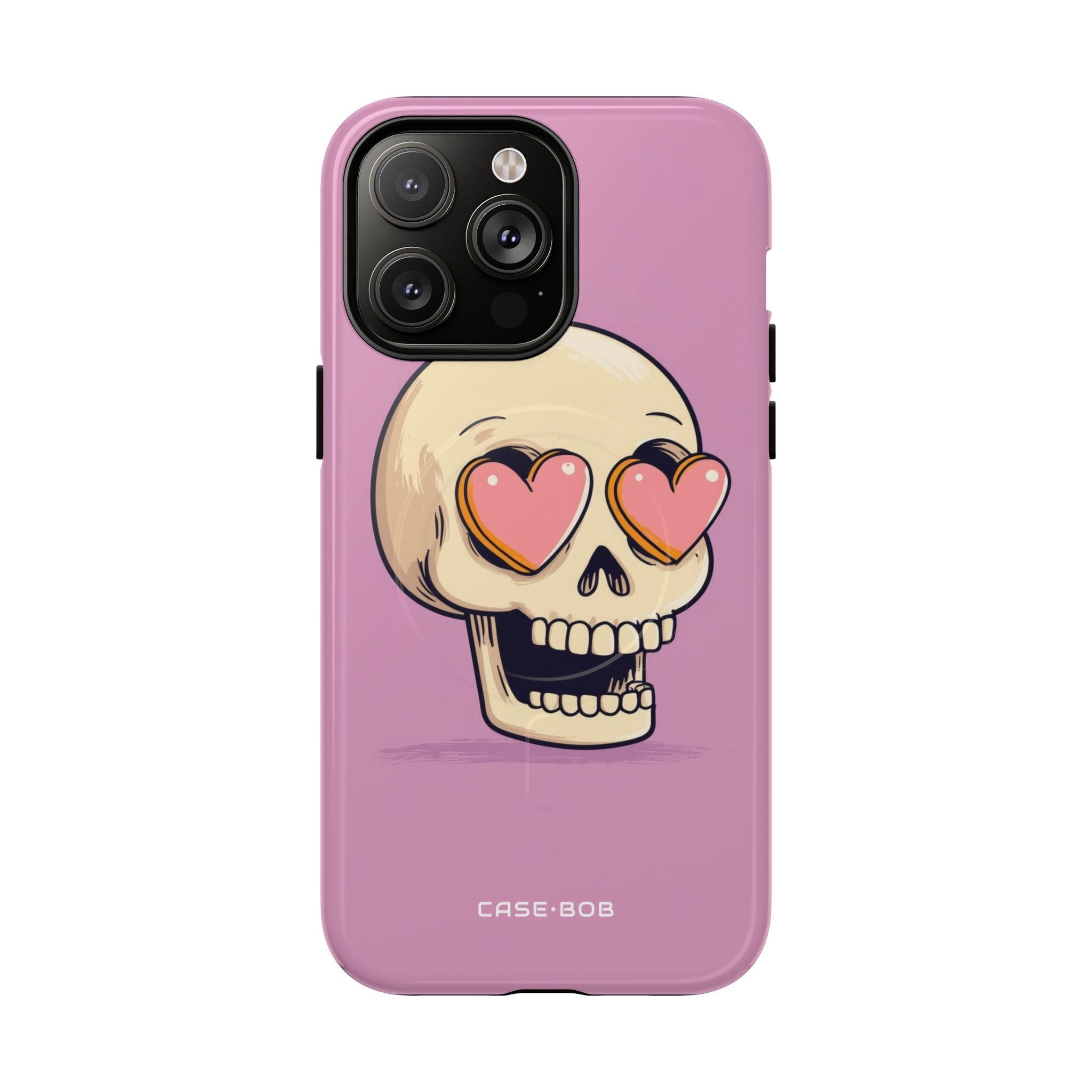 Heart Eyed Skull iPhone 14 Pro Max Case - Tough+