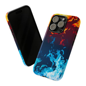 Red & Blue Flames - Protective Phone Case