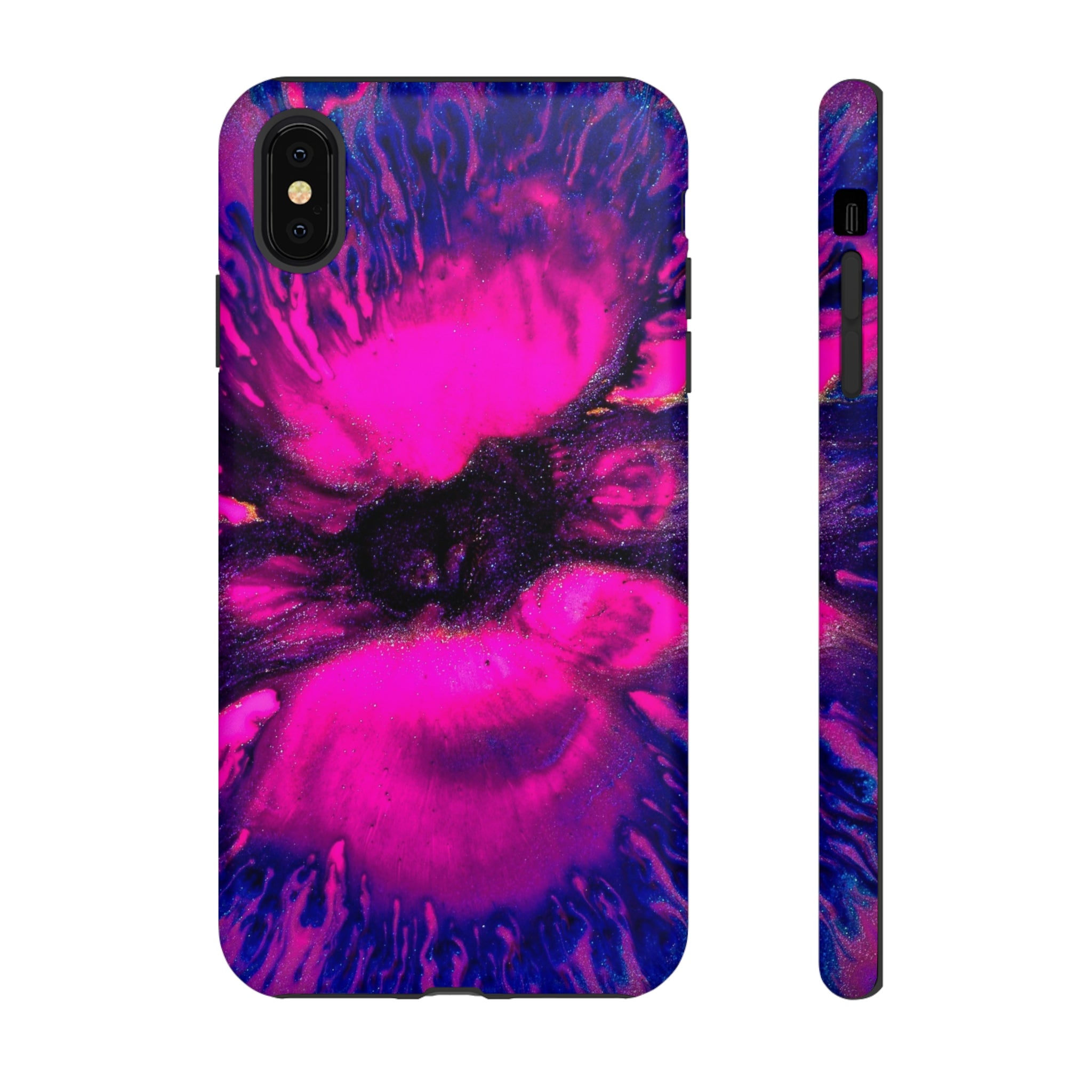 Deep Pink Ink Art iPhone Case (Protective) iPhone XS MAX Matte Phone Case