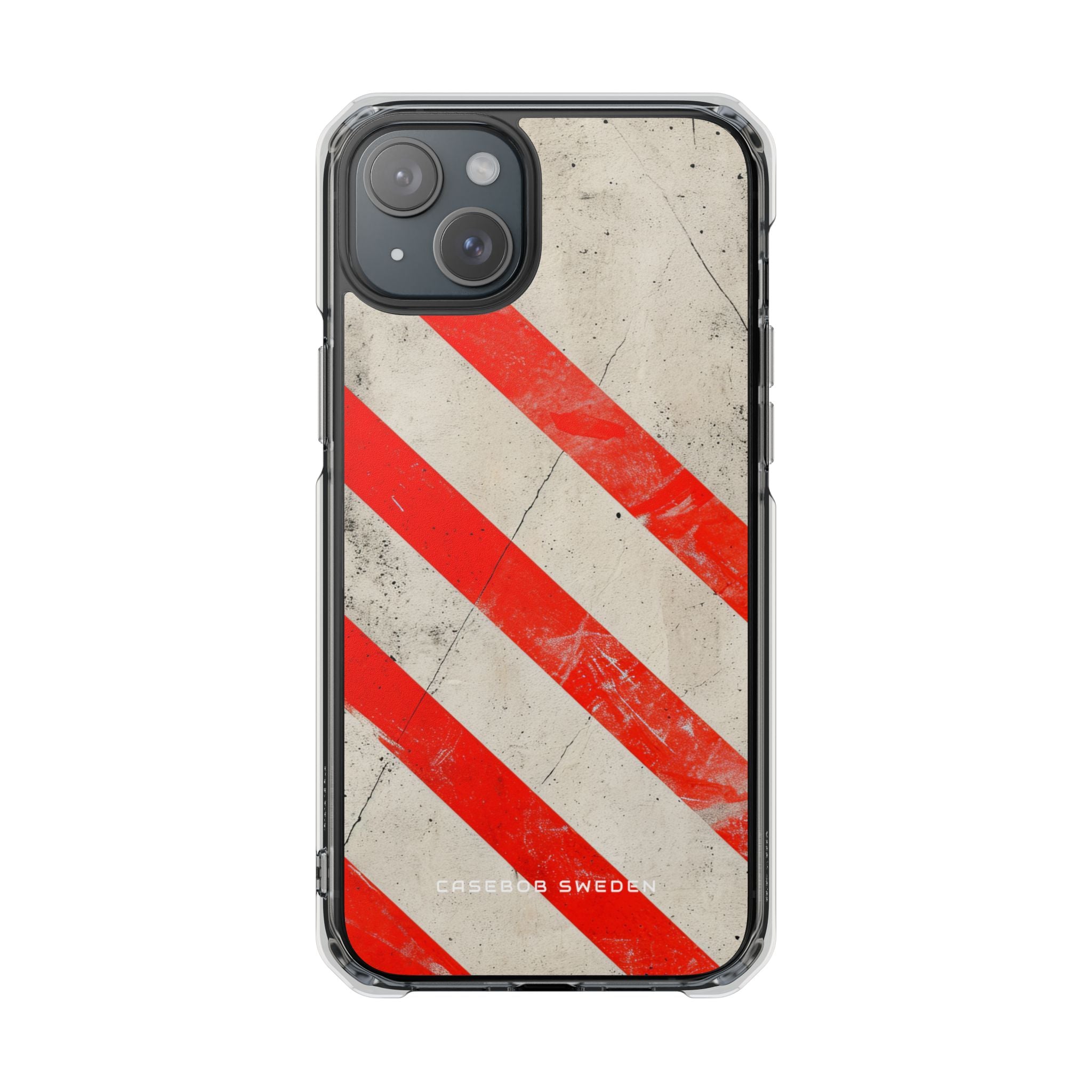 Striker Crimson Stripes iPhone 15 - Clear Impact Phone Case