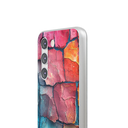 Cracked Earth Mosaic - Flexi Samsung S23 Phone Case