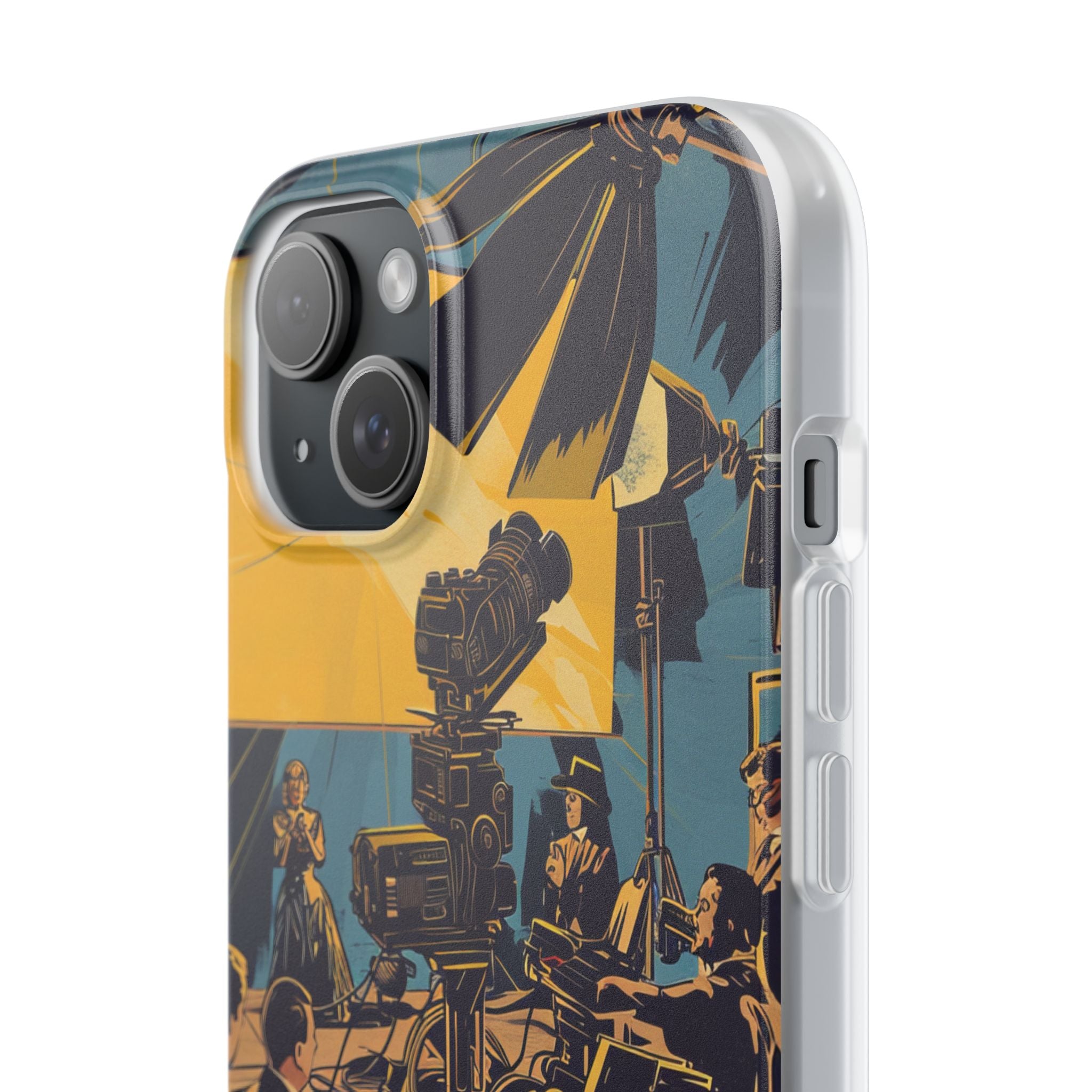 Golden Era Cinematic Spotlight iPhone 15 - Flexi Phone Case