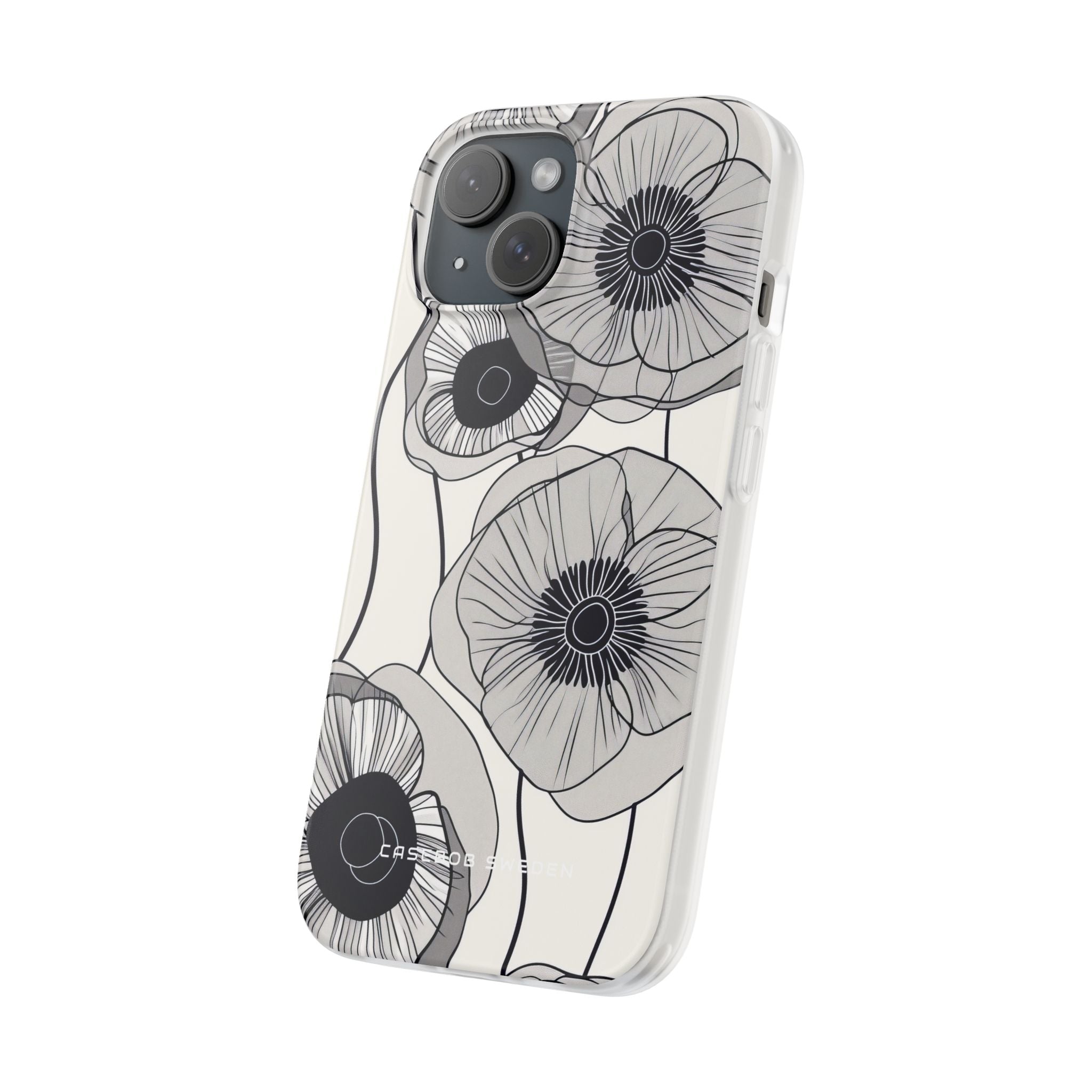 Modern Minimalist Flowers iPhone 15 - Flexi Phone Case