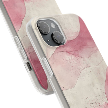 Crimson Waves iPhone 15 Plus Case - Soft