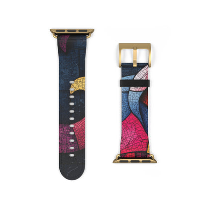 Blue Mosaic Elephant - Watch Band