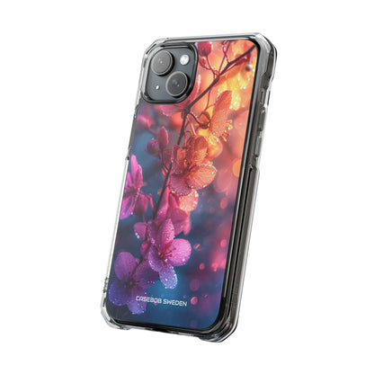 Pink Bloom Serenity - Clear Impact iPhone 15 Phone Case