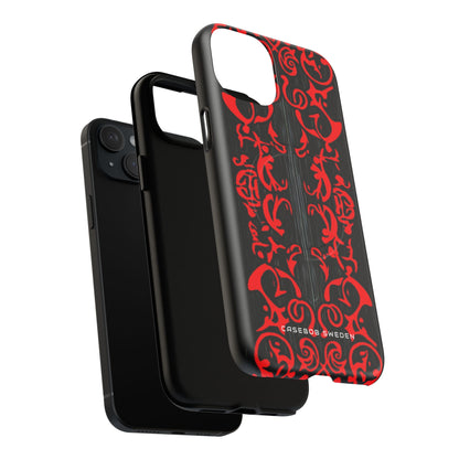 Gothic Crimson Symmetry iPhone 15 | Tough+ Phone Case