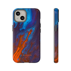 Orange Flame Ink Art - Protective Phone Case