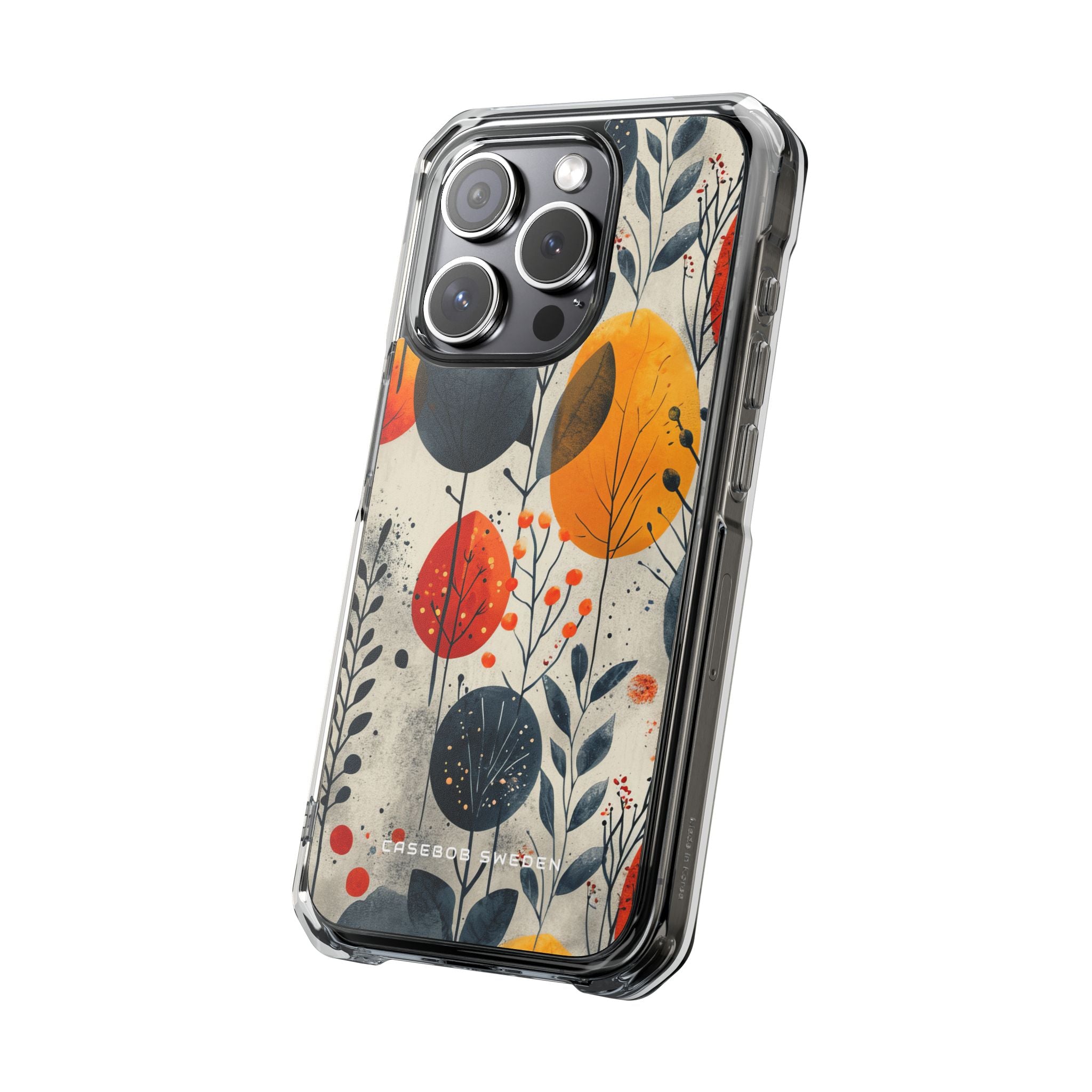 Vibrant Leaf Harmony iPhone 15 - Clear Impact Phone Case