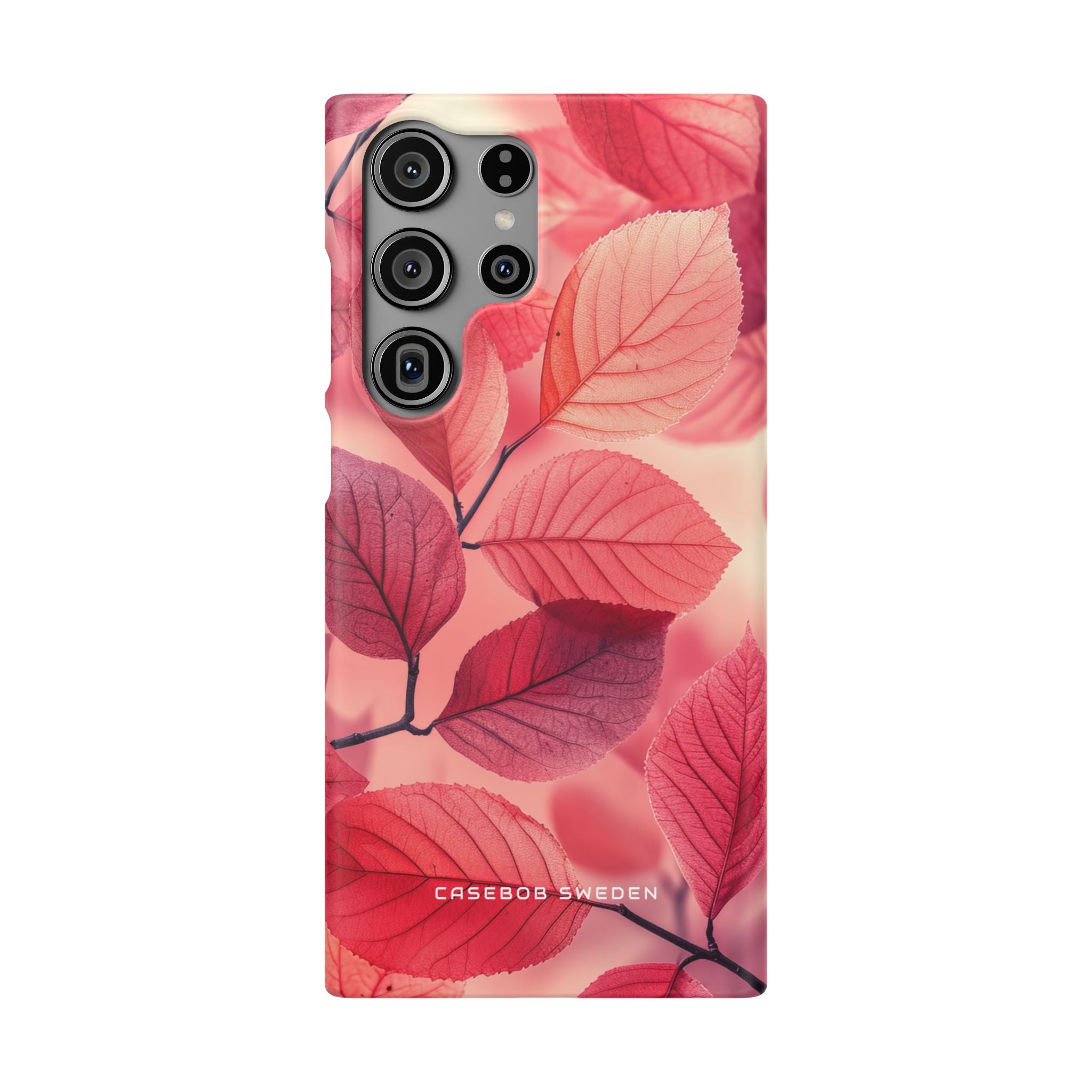 Elegant Pink Leaves Samsung S23 - Slim Phone Case