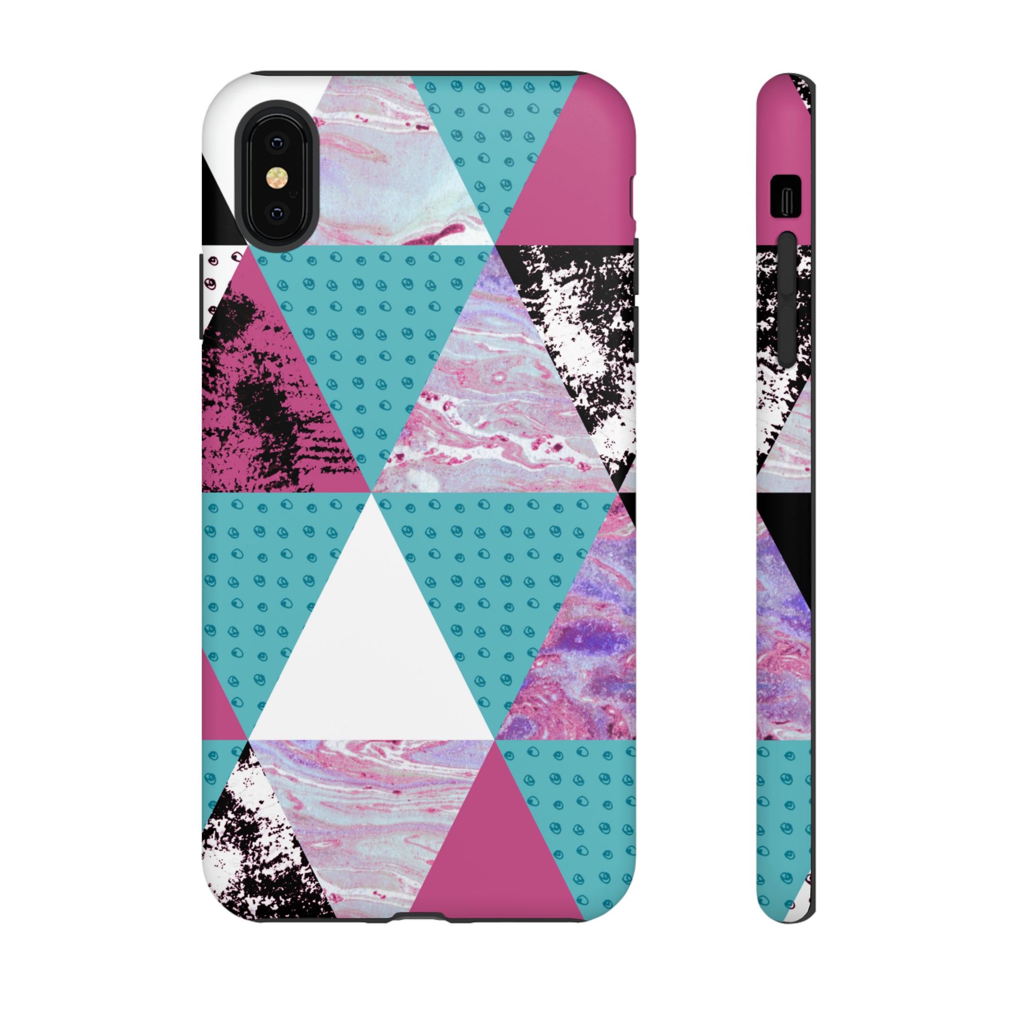 Grunge Triangles - Protective Phone Case