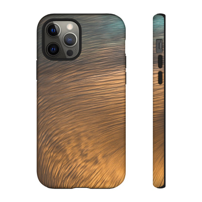 Golden Strokes Ink Art iPhone Case (Protective) iPhone 12 Pro Matte Phone Case