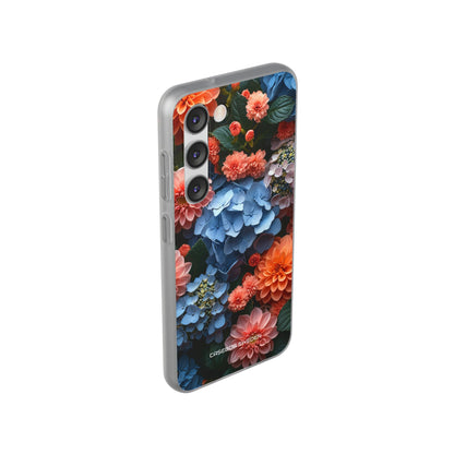 Blue Floral Bliss - Flexi Samsung S23 Phone Case