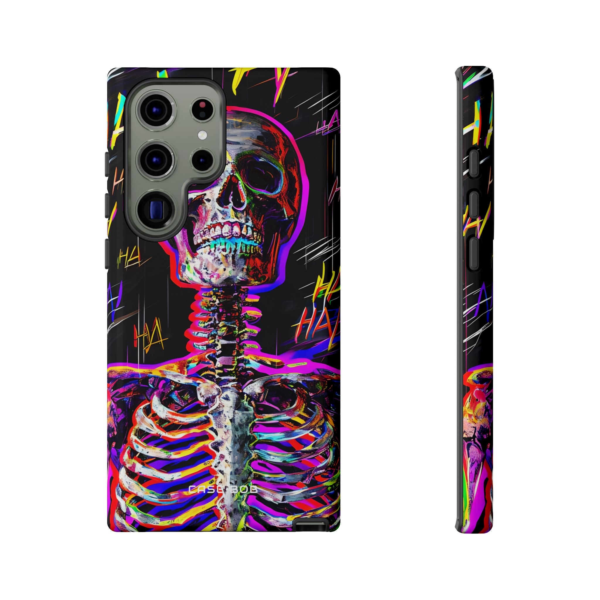 Neon Skeleton Laugh Samsung S23 Ultra Case - Tough