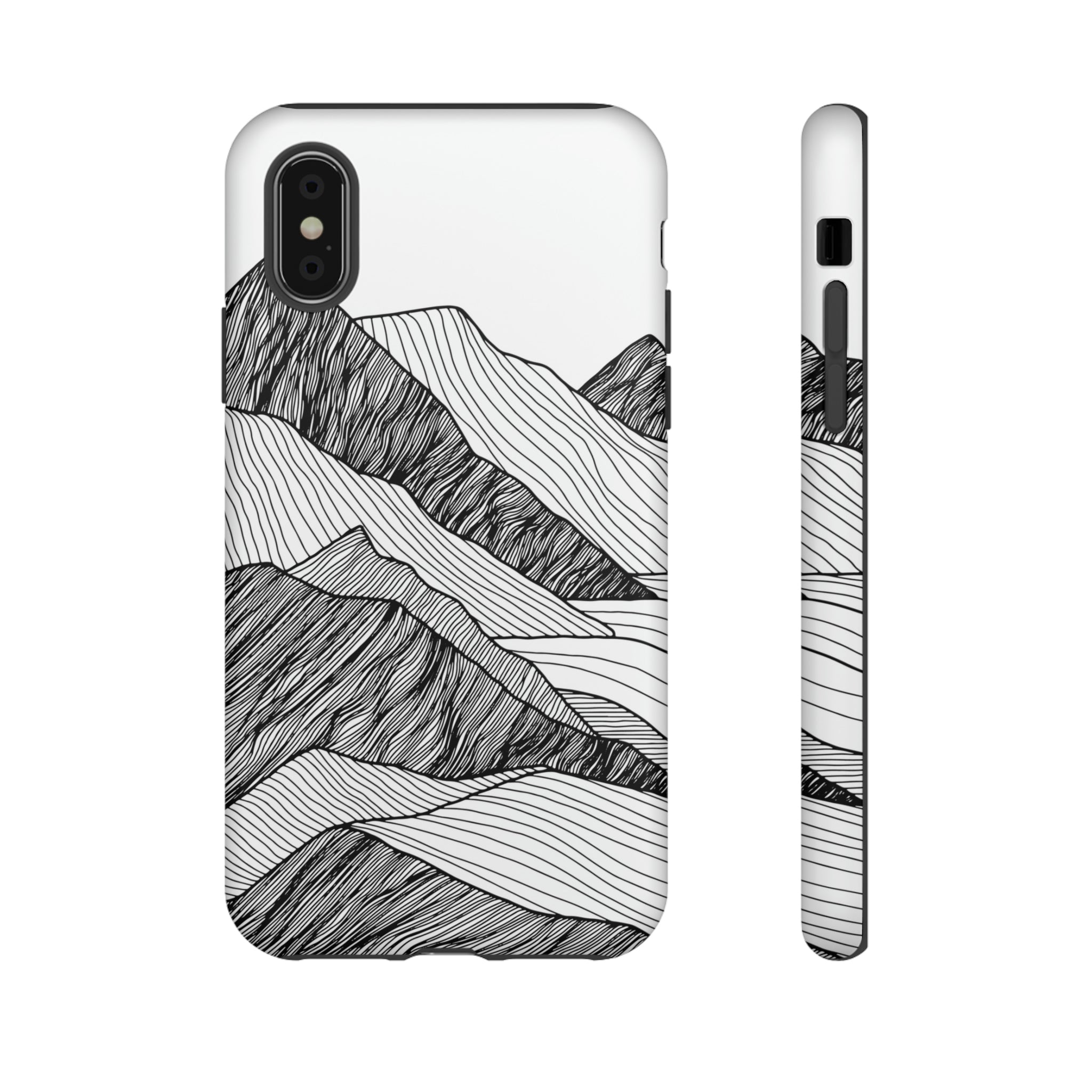 Abstract Mountain Line Art - Protective Phone Case