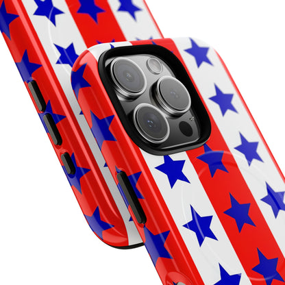 Patriotic American Flag Inspired Seamless iPhone 16 - Tough+