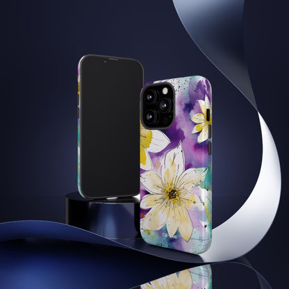 Vibrant Watercolor Flowers - iPhone Case