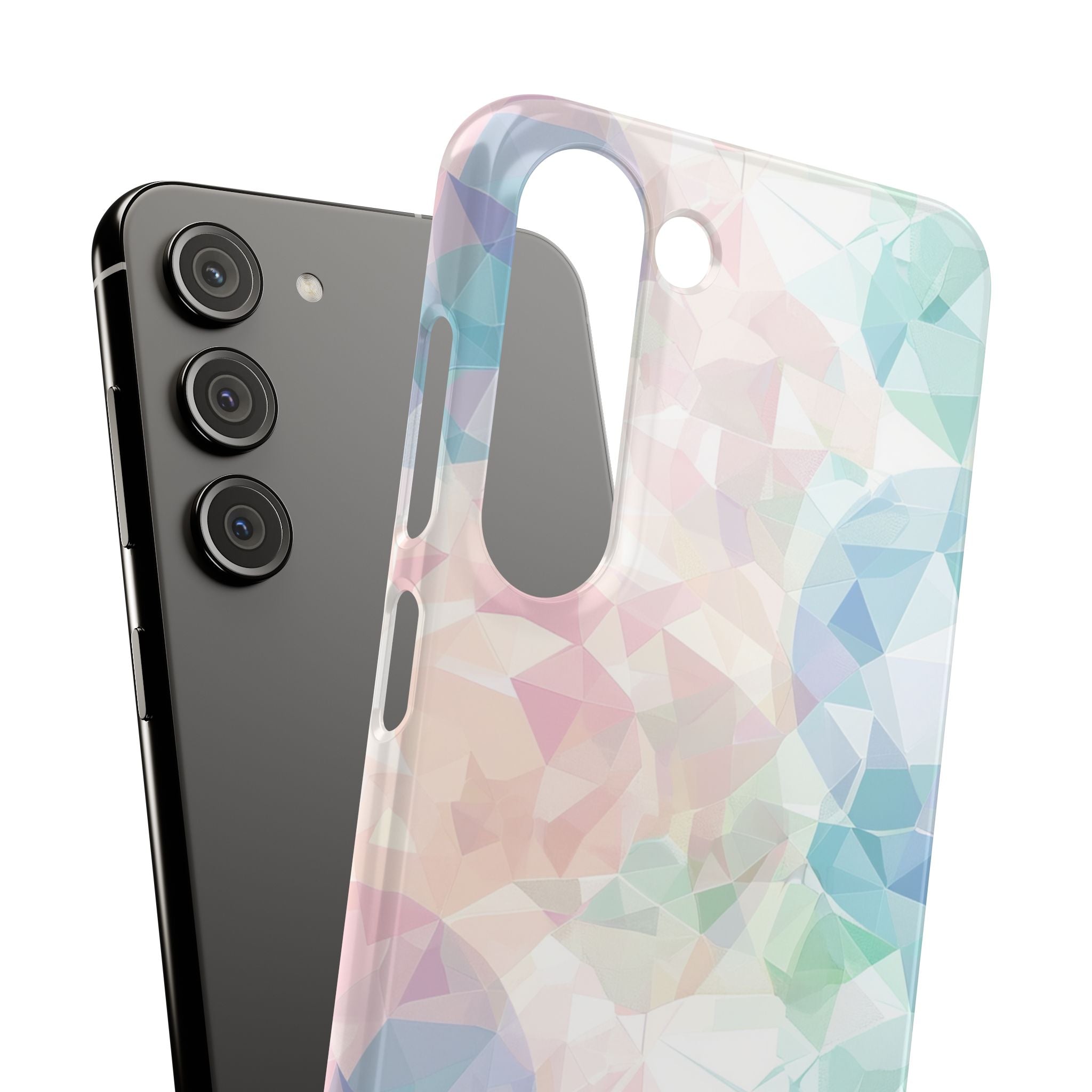 Pastel Geometry Background - Slim Samsung S23 Phone Case