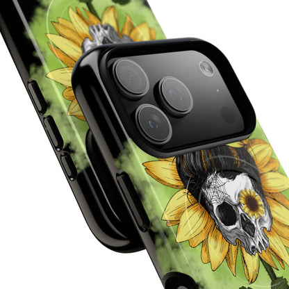 Sunflower Skull iPhone 17 Pro Case - Tough+
