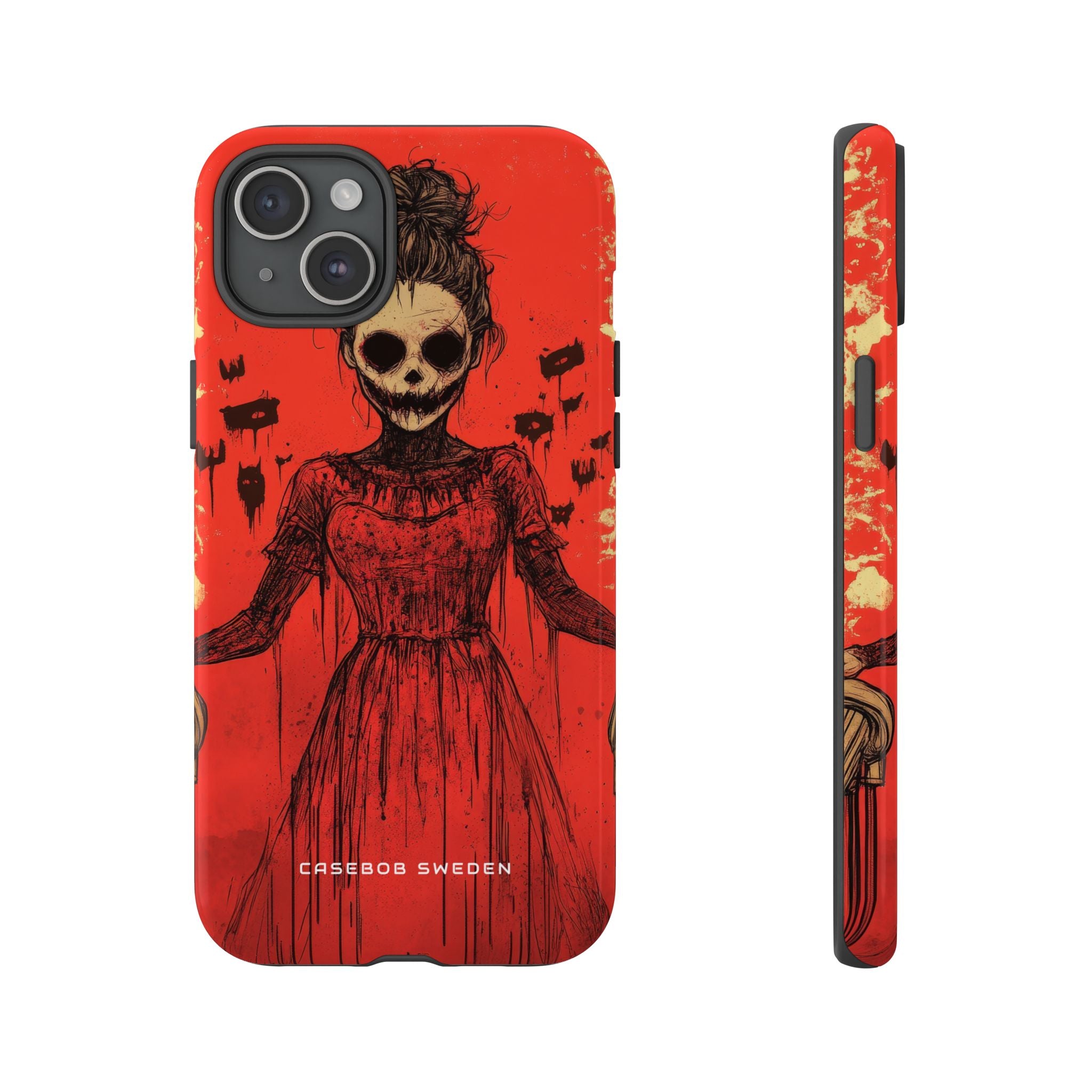 Haunting Scarlet Descent iPhone 15 - Tough Phone Case