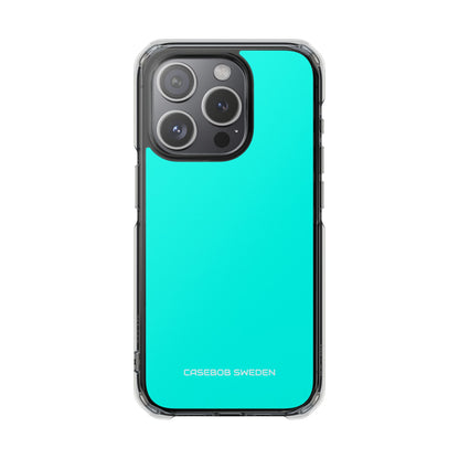 Turquoise Blue - Clear Impact iPhone 15 Phone Case