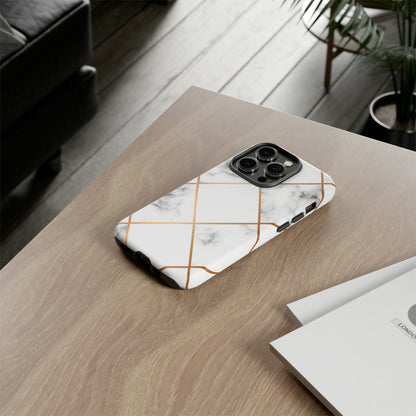 White Marble - Protective Phone Case