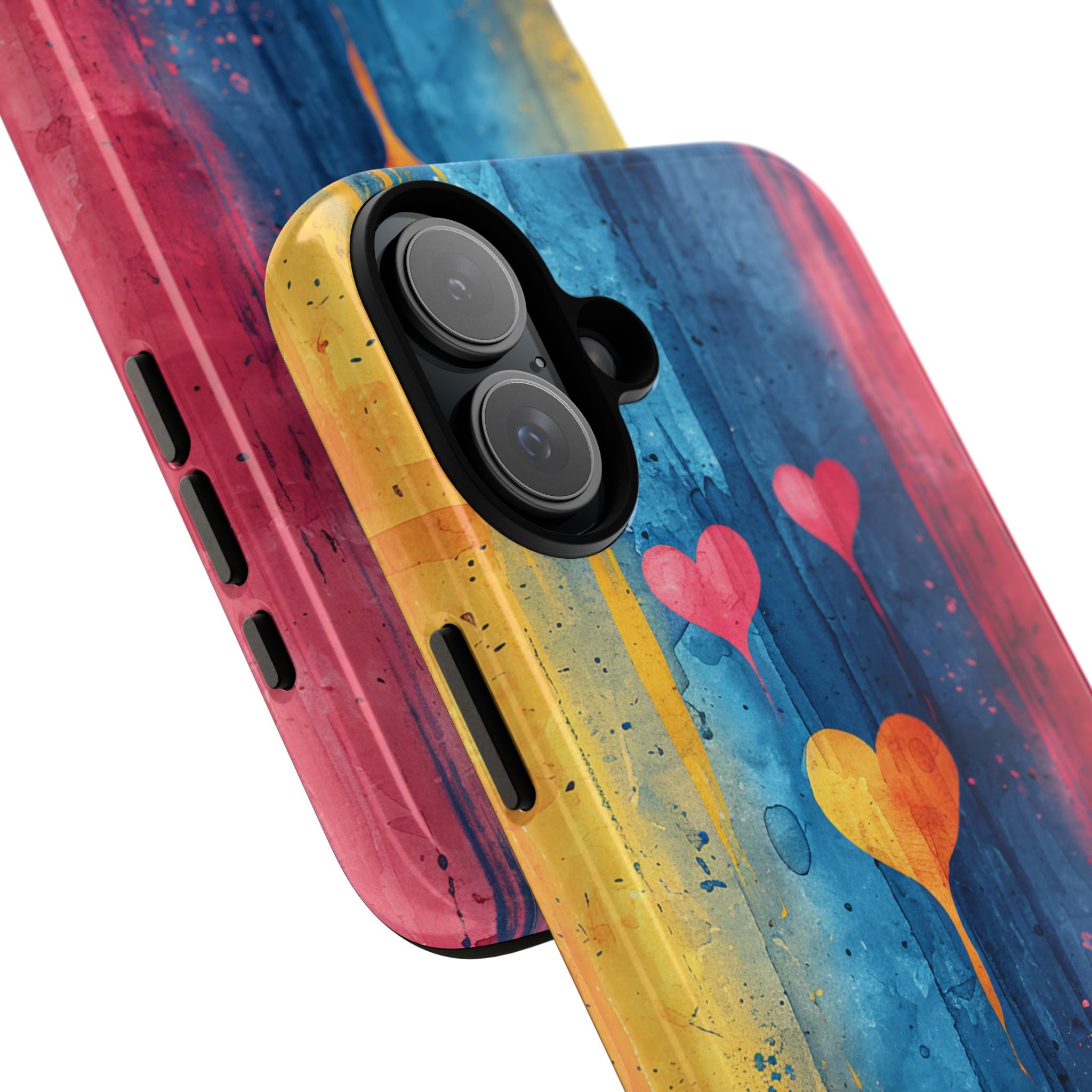 Hearts Watercolor Art - Tough iPhone 16 Phone Case