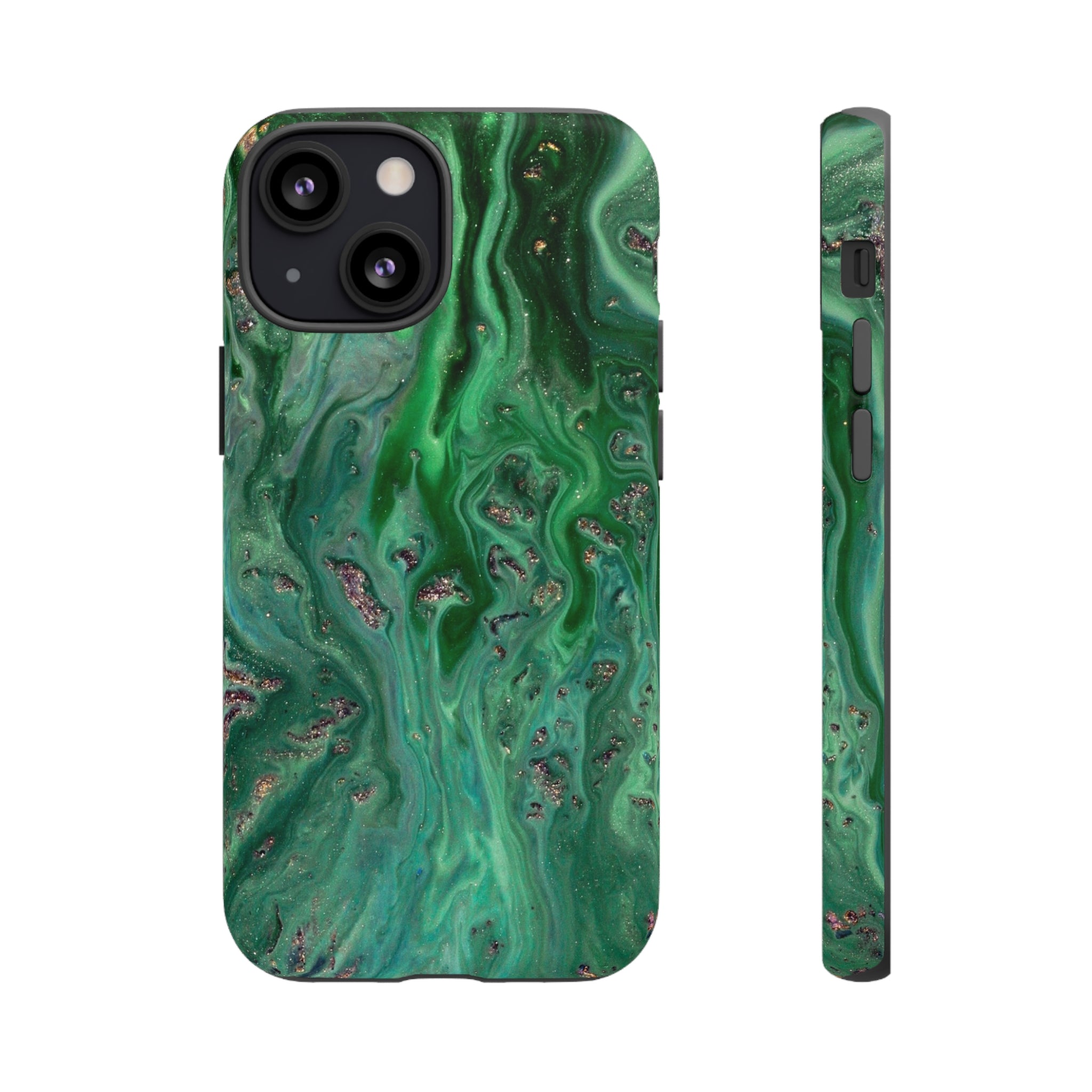 Light Green Ink Art iPhone Case (Protective) iPhone 13 Mini Matte Phone Case