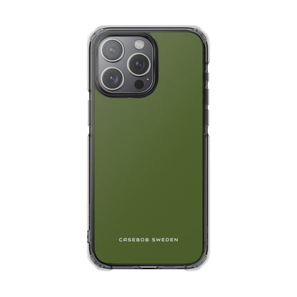 Dark Olive Green iPhone 15 - Clear Impact Phone Case