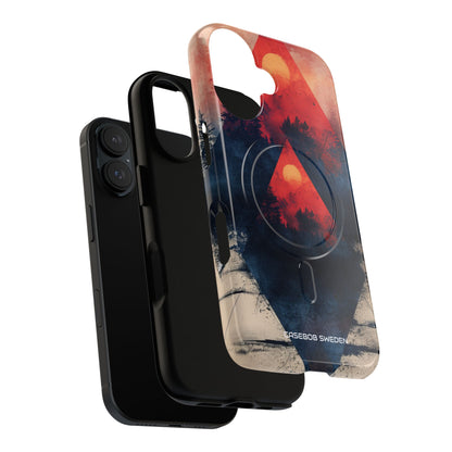 Red Sky Serenity - Tough + MagSafe® iPhone 16 Phone Case